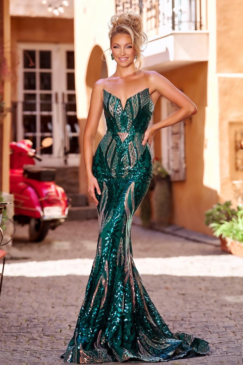 Portia and Scarlett Strapless Sequin Prom Dress PS24171
