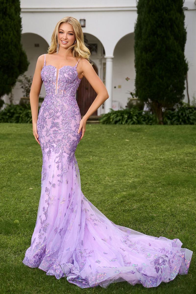 Portia and Scarlett Long Lace Prom Dress PS24295 Portia and Scarlett Long Lace Prom Dress PS24295