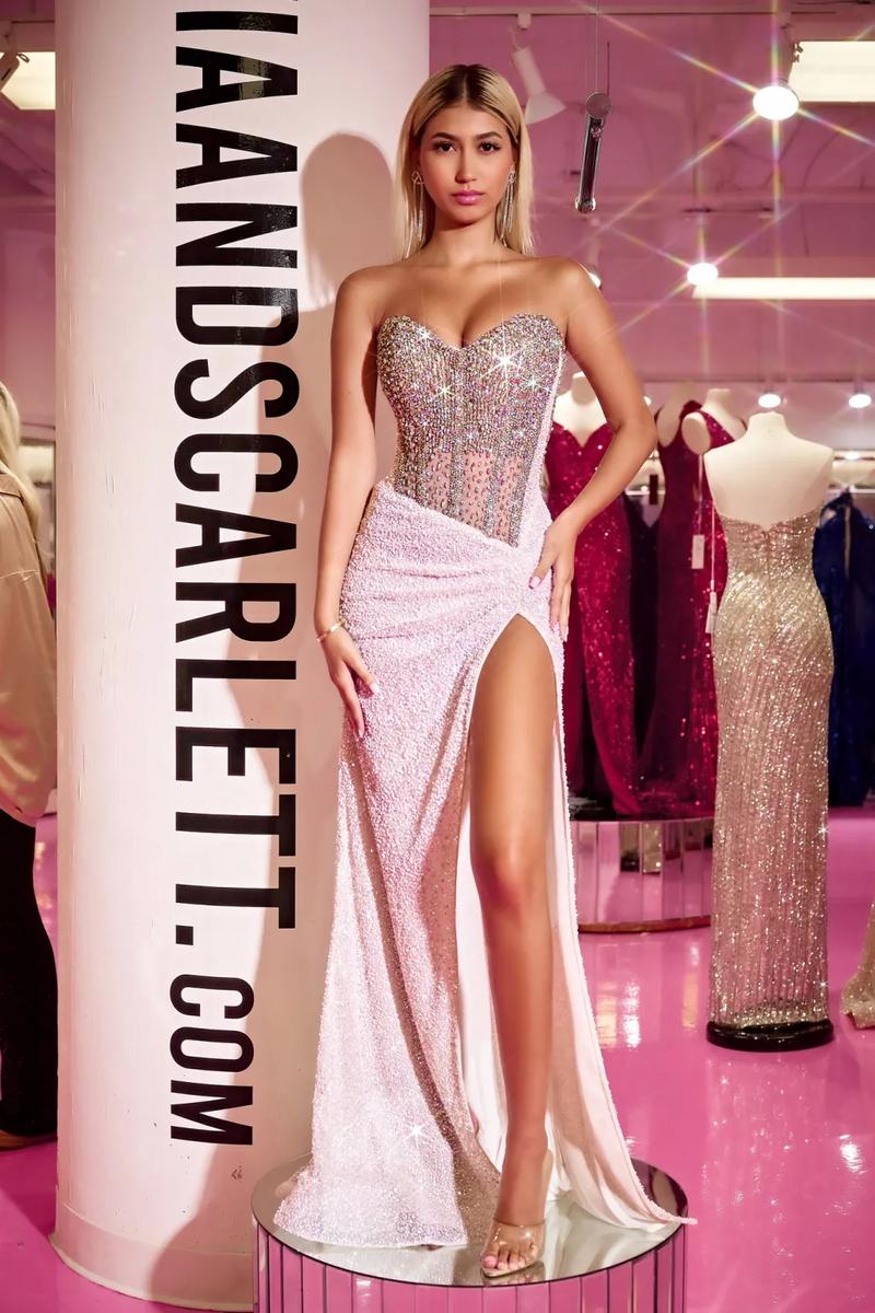 Portia & Scarlett Strapless Beaded Prom Dress PS24850C - B