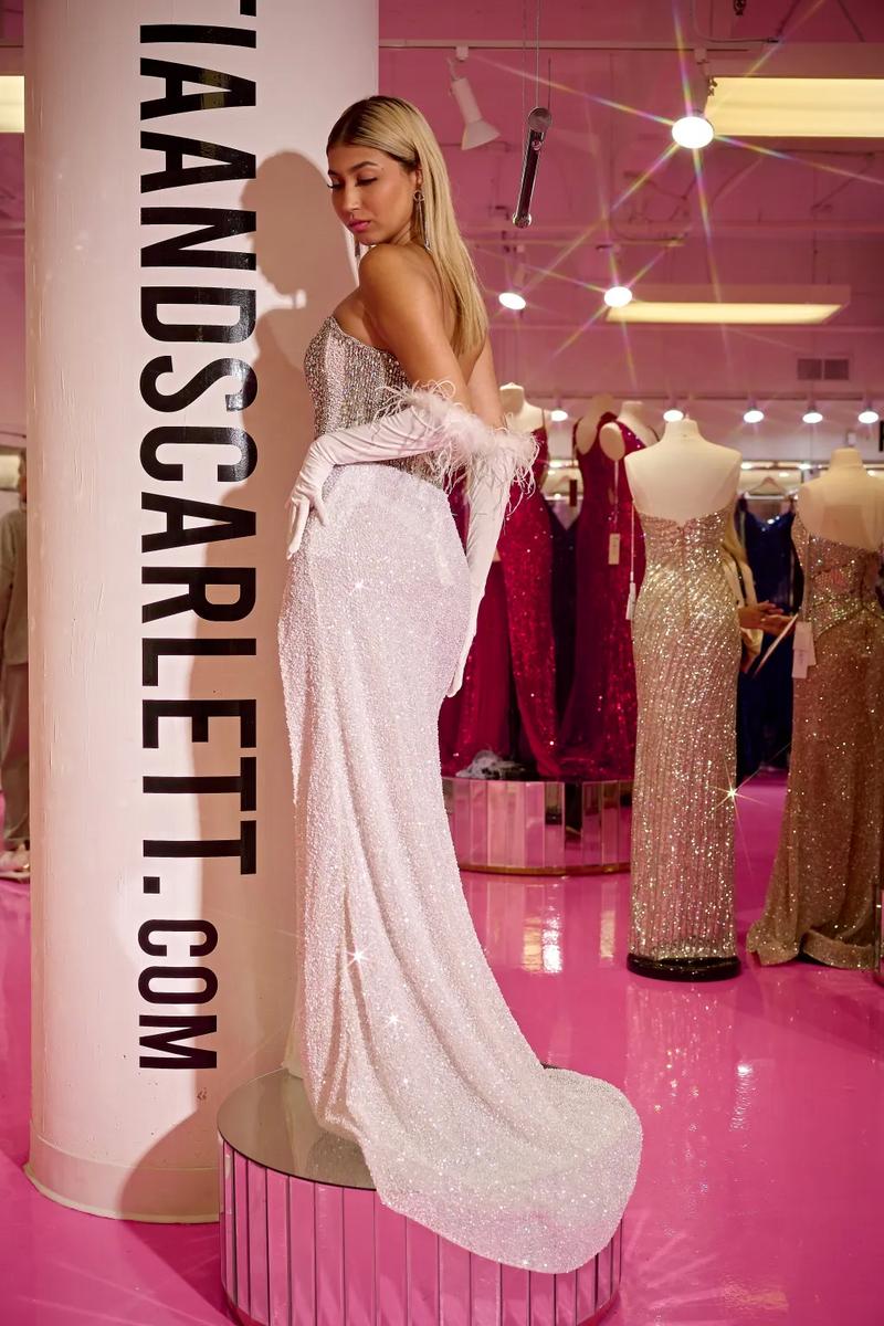 Portia & Scarlett Strapless Beaded Prom Dress PS24850C - B