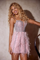 Portia and Scarlett Feather Homecoming Dress PS24903
