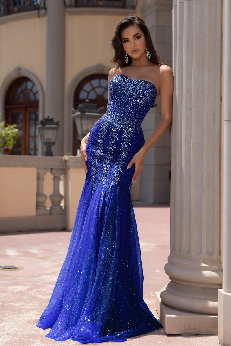 embellished prom dress Mermaid V Neck Sequin with Corset Back and High Slit S8945P - Prom Dresses Clarisse 810836 is tailored for those who demand nothing less than sheer magnificence Beaded Body Hugging Trumpet Unique