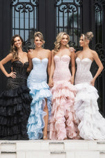 Portia & Scarlett Ruffle Mermaid Prom Dress PS25250