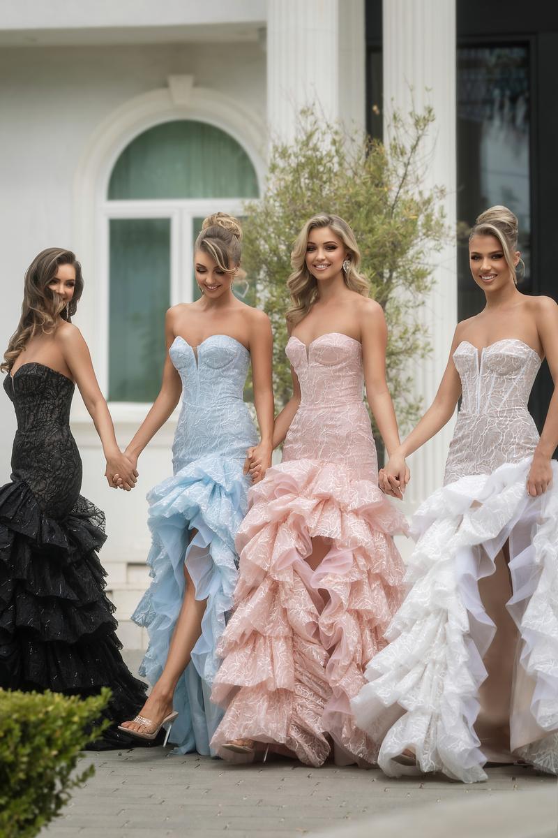 Portia & Scarlett Ruffle Mermaid Prom Dress PS25250