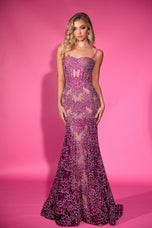 Portia & Scarlett Glitter Lace Fitted Prom Dress PS25251
