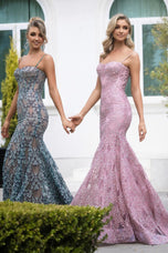Portia & Scarlett Glitter Lace Fitted Prom Dress PS25251
