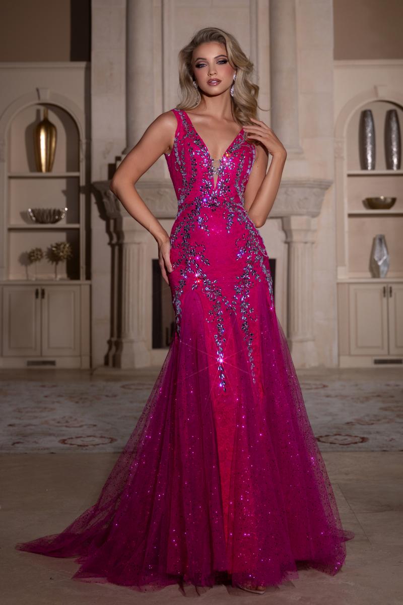 Portia & Scarlett Crystal Mermaid Prom Dress PS25289 Portia & Scarlett Crystal Mermaid Prom Dress PS25289
