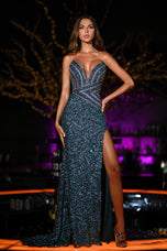 Portia & Scarlett Strapless Beaded Couture Dress PS25457C