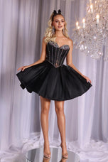 Portia and Scarlett Corset Bow HoCo Dress PS25706