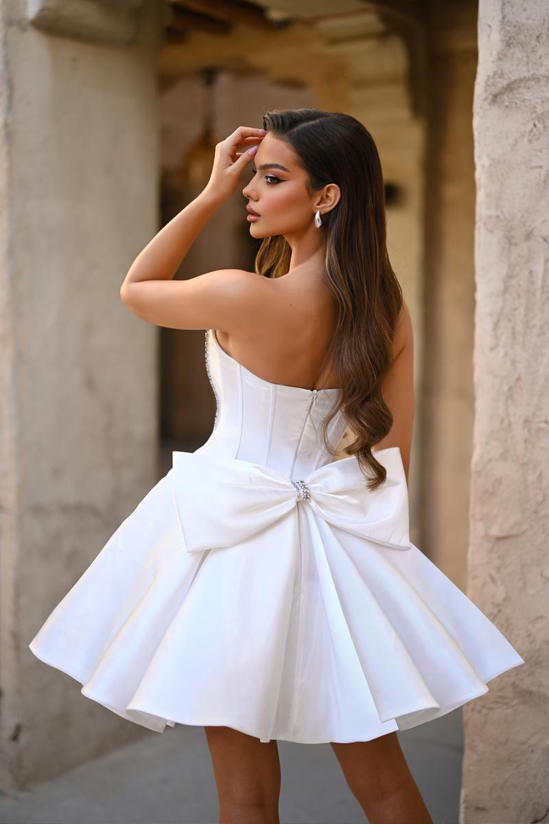 white homecoming dresses short Fashion V Neck Criss Cross White Lace A Line Short Homecoming Dresses, AlineBridal
