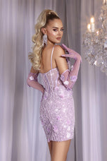 Portia and Scarlett Floral Short Homecoming Dress PS25716