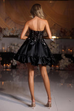 Portia and Scarlett Bow Ruffle Homecoming Dress PS25732