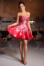 Portia and Scarlett A-Line Heat Stone Bow HoCo Dress PS25785