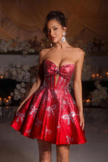 Portia and Scarlett A-Line Heat Stone Bow HoCo Dress PS25785