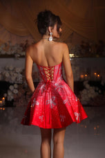 Portia and Scarlett A-Line Heat Stone Bow HoCo Dress PS25785