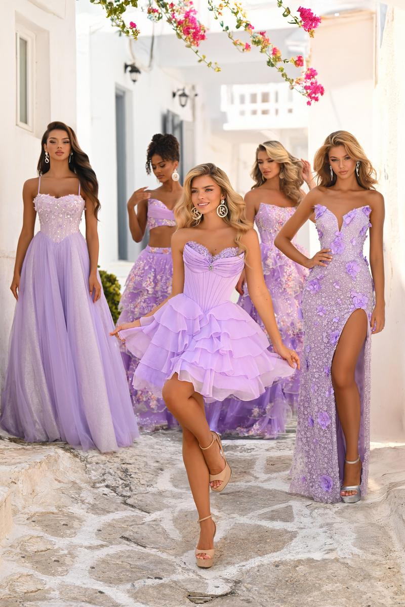 Portia & Scarlett Two Piece Ruffle Skirt Prom Gown PS26272
