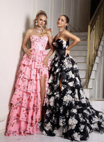 Portia & Scarlett A-Line Floral Print Prom Dress PS25960