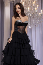 Portia & Scarlett A-Line Ruffle Prom Dress PS25961