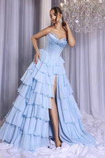 Portia & Scarlett Ruffle Ballgown Prom Dress PS25963