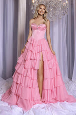 Portia & Scarlett Ruffle Ballgown Prom Dress PS25963