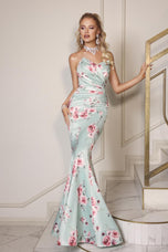 Portia and Scarlett Floral Prom Dress PS26001