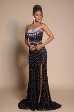 Portia and Scarlett Pearl Illusion Prom Dress PS26002