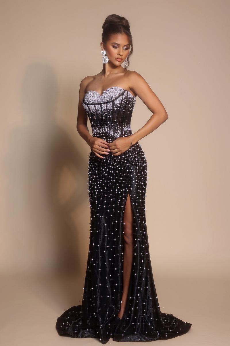 Portia and Scarlett Pearl Illusion Prom Dress PS26002