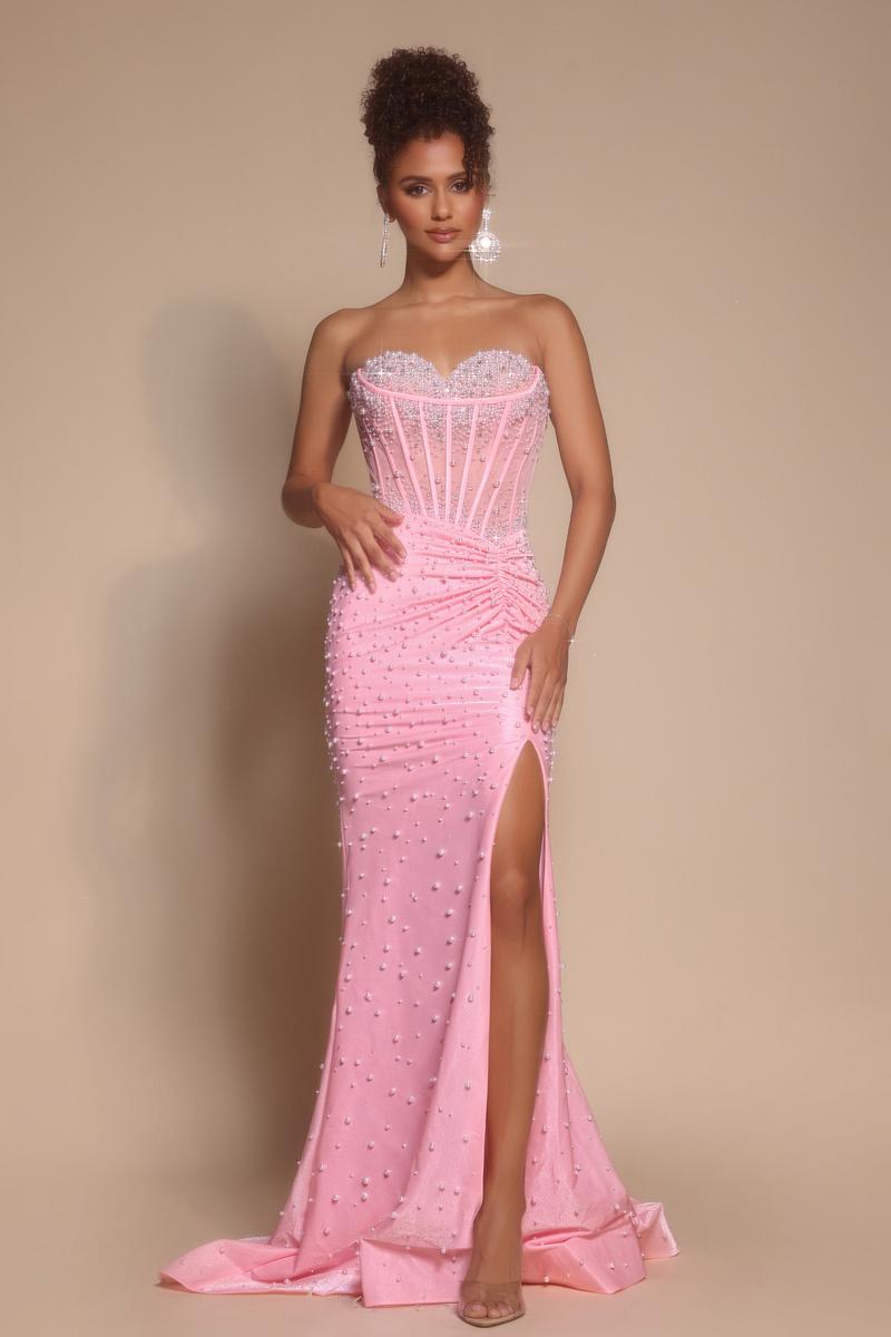 Portia and Scarlett Pearl Illusion Prom Dress PS26002