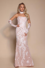 Portia & Scarlett Fitted Lace Prom Dress PS26005