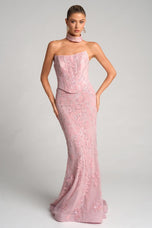 Portia & Scarlett Fitted Lace Prom Dress PS26005