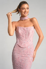 Portia & Scarlett Fitted Lace Prom Dress PS26005