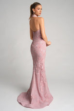 Portia & Scarlett Fitted Lace Prom Dress PS26005