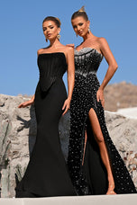 Portia & Scarlett Beaded Bodice Fitted Prom Dress PS26008