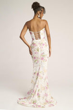 Portia & Scarlett Fitted Floral Embroidery Prom Dress PS26021