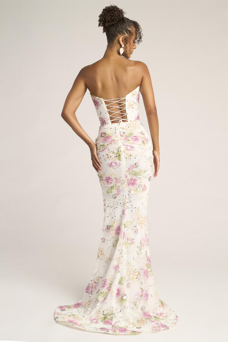 Portia & Scarlett Fitted Floral Embroidery Prom Dress PS26021