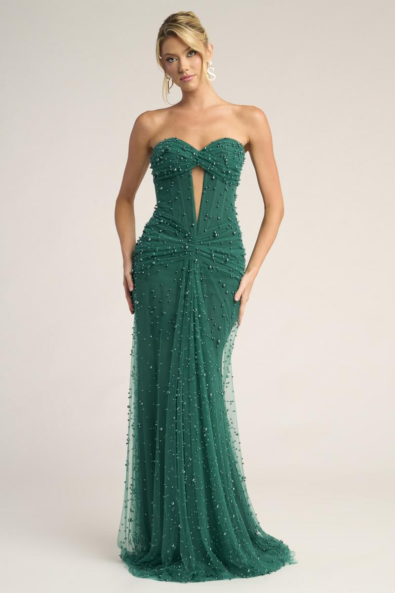 Portia & Scarlett Keyhole Beaded Prom Dress PS26022