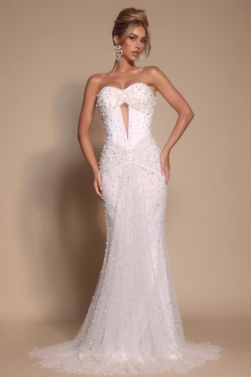 Portia & Scarlett Keyhole Beaded Prom Dress PS26022