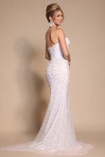 Portia & Scarlett Keyhole Beaded Prom Dress PS26022