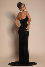 Portia & Scarlett Fitted Illusion Plunge Prom Dress PS26026