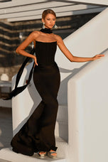 Portia and Scarlett Fitted Satin Corset Prom Dress PS26032