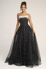 Portia and Scarlett Strapless A-line Corset Prom Dress PS26034
