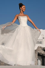 Portia and Scarlett Strapless A-line Corset Prom Dress PS26034
