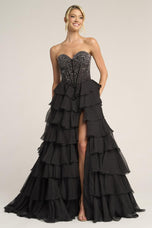Portia and Scarlett Strapless Corset A-line Prom Dress PS26037