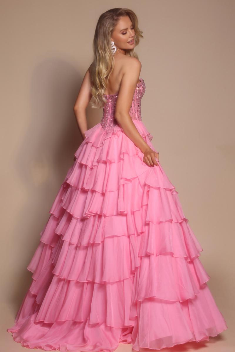 Portia and Scarlett Strapless Corset A-line Prom Dress PS26037