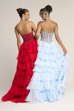Portia and Scarlett Strapless Corset A-line Prom Dress PS26037