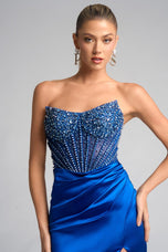 Portia and Scarlett Strapless Corset Prom Dress PS26041