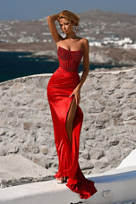Portia and Scarlett Strapless Corset Prom Dress PS26041