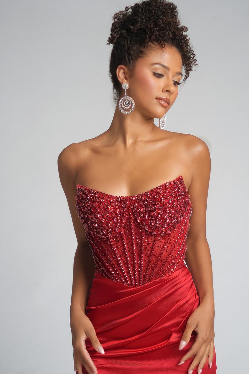 Portia and Scarlett Strapless Corset Prom Dress PS26041