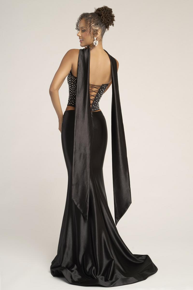 black corset dress with scarf Scarf Strapless Corset Maxi Dress Pink / Small