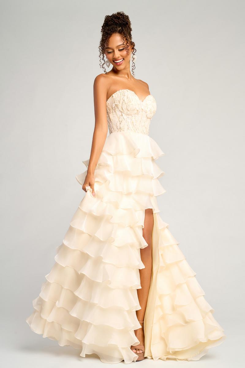 Portia and Scarlett Strapless Chiffon Prom Dress PS26048